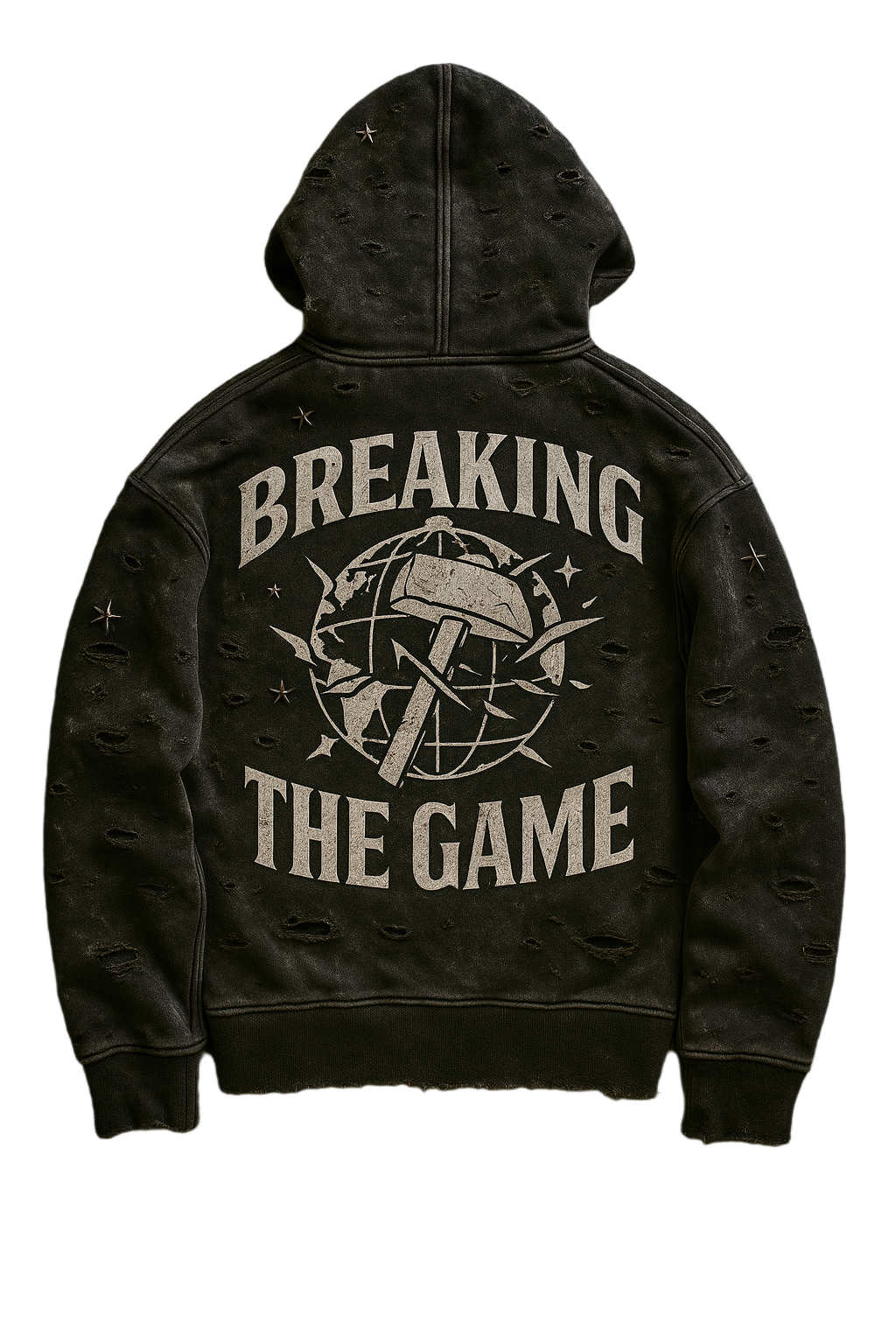 BADBAZ® – “Breaking The Game” Distressed Hoodie (Limited Drop)
